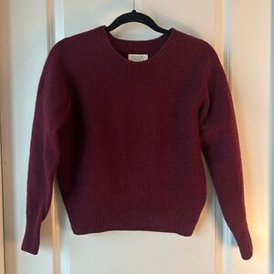 Toast 100% Wool Burgundy Sweater Sz XS